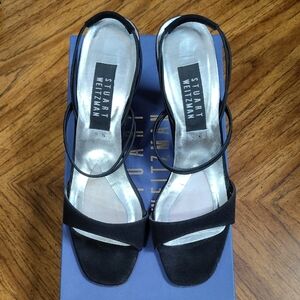 Stuart Weitzman Black Strappy Heels